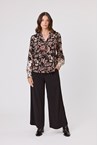 ECLIPSE BLOUSE - blk floral